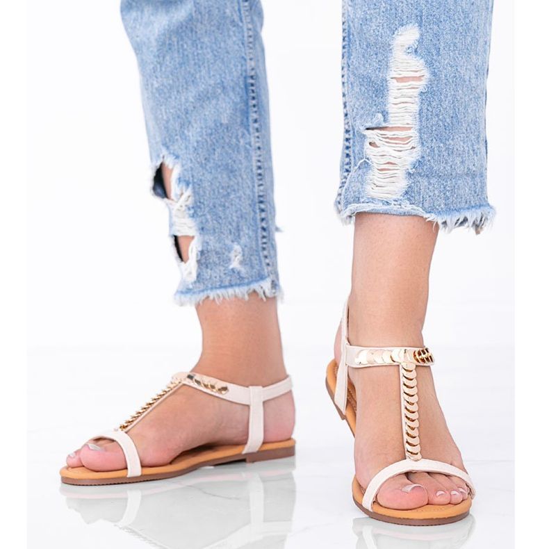 Ženske sandale bež boje Emmie 1