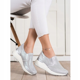 Goodin Kožne tenisice sa sjajem siva 2