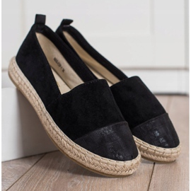 Bestelle Espadrile od crne antilopa crno 2