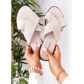 Ženske papuče od velura Bež Edesa smeđa 1