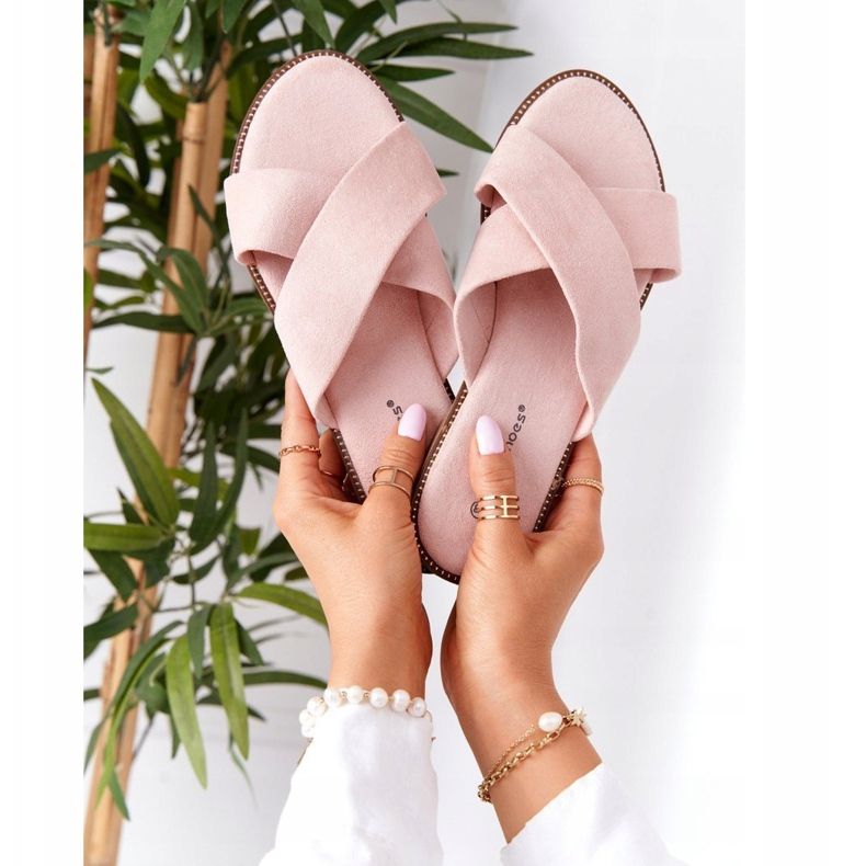 Ženske velur ružičaste papuče Edesa ružičasta 1