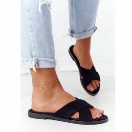 Ženske velur crne papuče Edesa crna 1