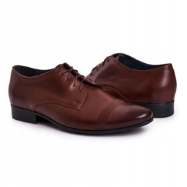 Bednarek Polish Shoes Muške kožne papuče Bednarek 804 tamnosmeđe smeđa 3