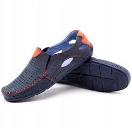 Olivier Muške cipele natikače 901 tamnoplava s crvenom bojom crvena mornarsko plava 3