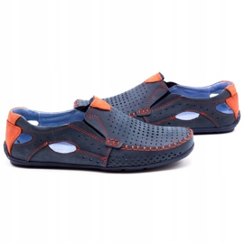 Olivier Muške cipele natikače 901 tamnoplava s crvenom bojom crvena 5