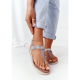 S.Barski Sandale Japanke s cirkonijima S. Barski 701-12 Siva 2