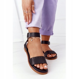 Kožne sandale Big Star HH274720 Crne crna 2