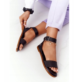 Kožne sandale Big Star HH274720 Crne crno 1