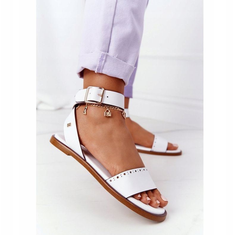 Kožne sandale Big Star HH274722 Bijele bijela 1