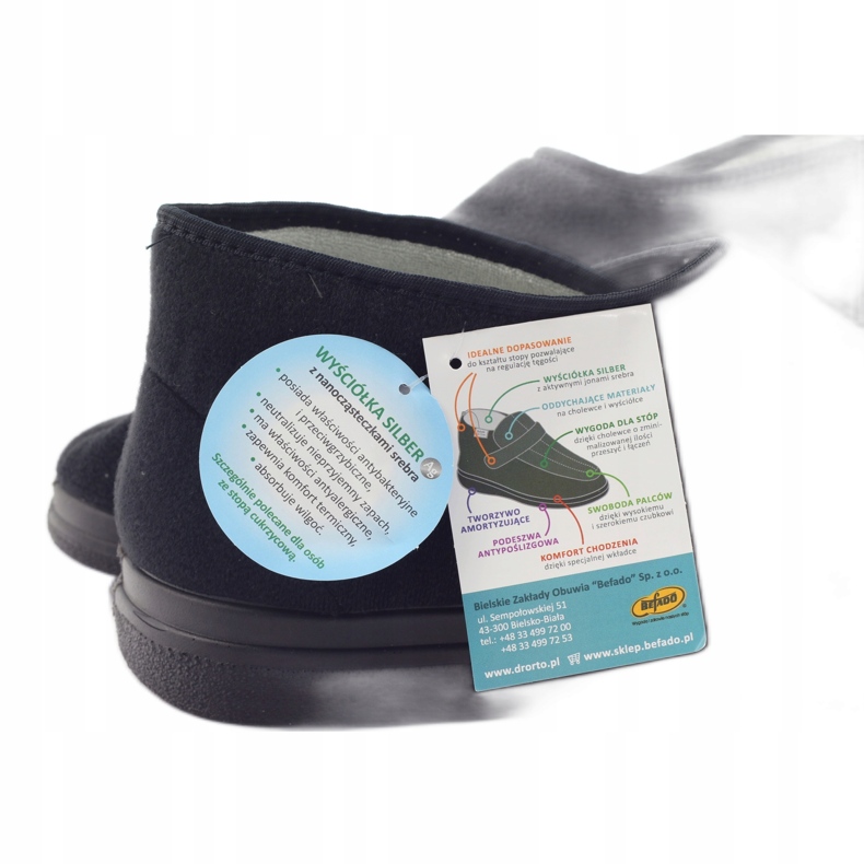 Dr.ORTO BEFADO 986M003 Muške papuče na osjetljivim nogama crne crna 6