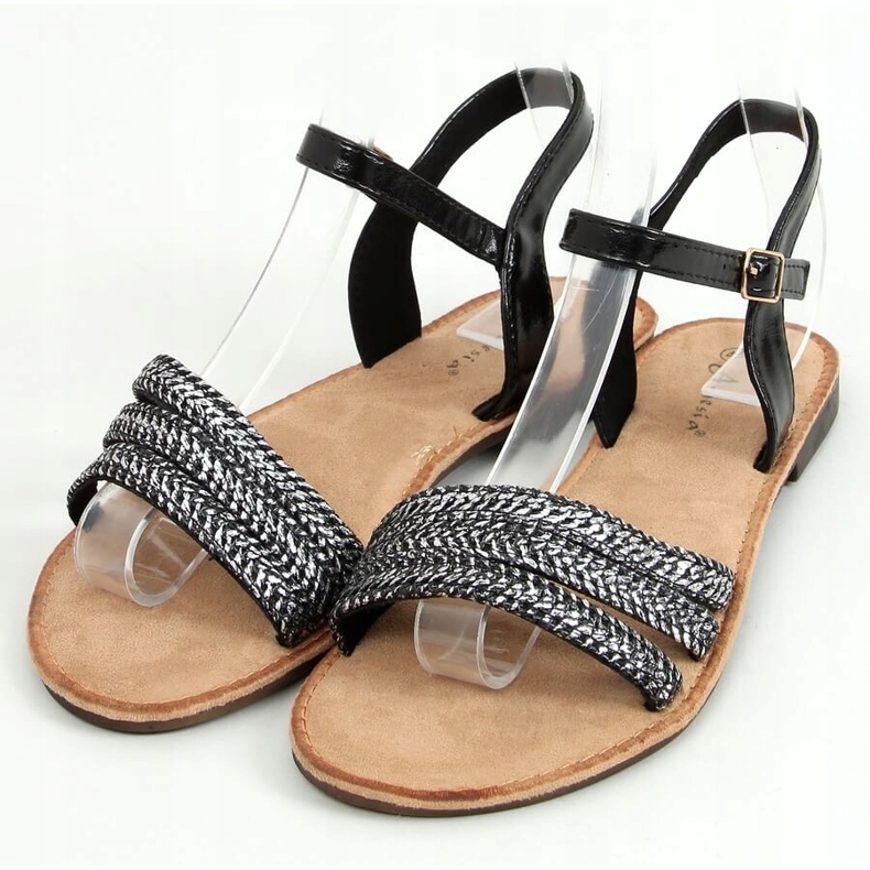 Crne ženske sandale N-70 Black crna 1