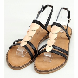 Crne ženske sandale N-101 Black crna 1