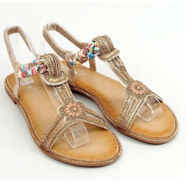 Sandale sa zlatnim kubnim cirkonijima JN11-10 Gold 1