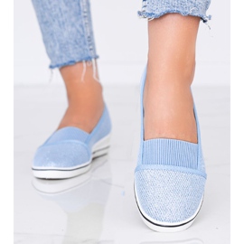 Plave sjajne balerinke na klinu Glam Star plava 1