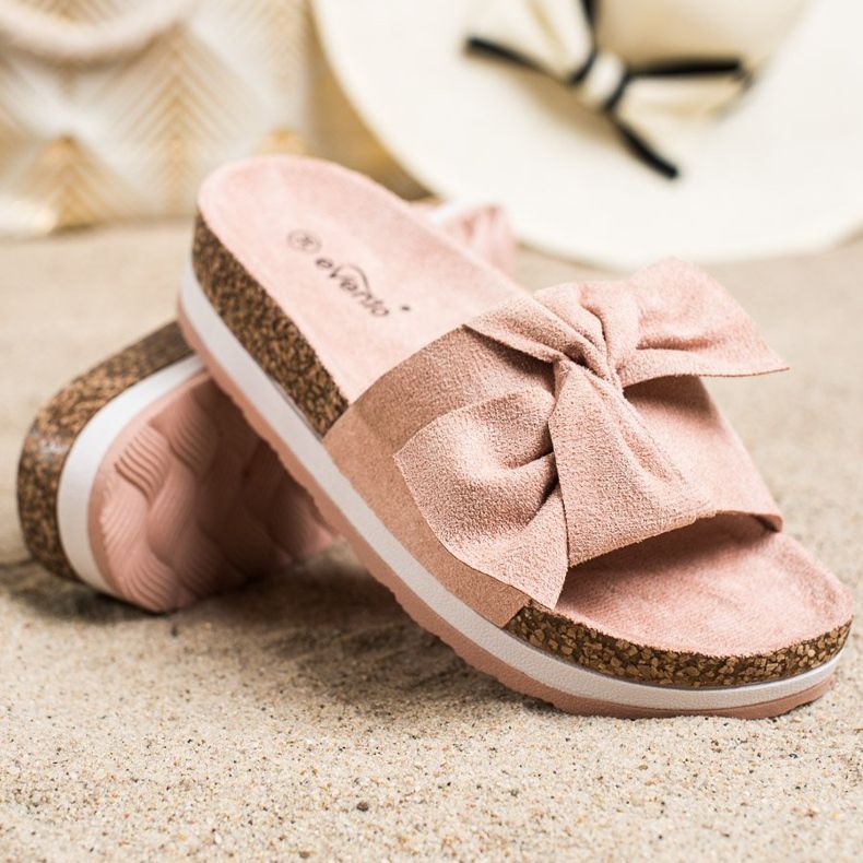 Evento Lagane papuče na platformi ružičasta 1