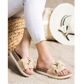 Evento Lagane papuče na platformi bež 2