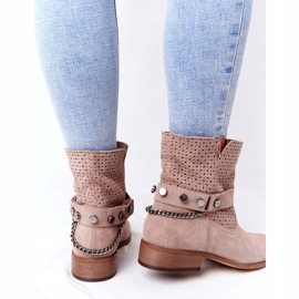 Ažurne proljetne čizme Lewski Shoes 2905-0 Bež 1