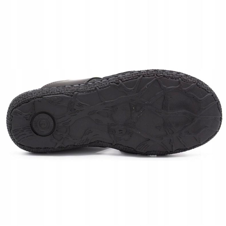 Kampol Muške kožne papuče 201/3 crne crna 5