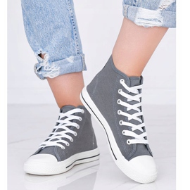 Sive ženske tenisice Gampa gležanj siva 1