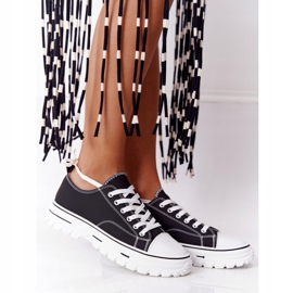 Ženske klasične tenisice crne Osjećaj se dobro bijela crna 1