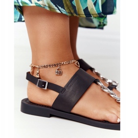 Kožne sandale Japanke Big Star HH274705 Crna 1