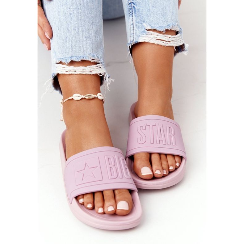 Ženske papuče Big Star HH274A041 Puder u ružičastoj boji ružičasta 1