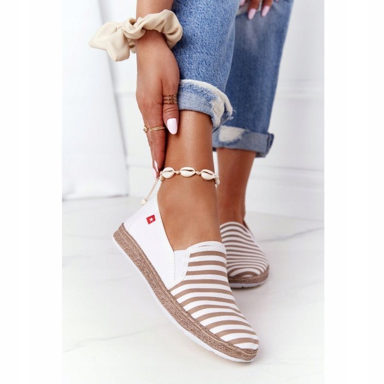 Ženske espadrile Big Star HH276001 Bež-bijela smeđa 1