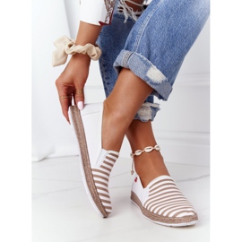 Ženske espadrile Big Star HH276001 Bež-bijela smeđa 2