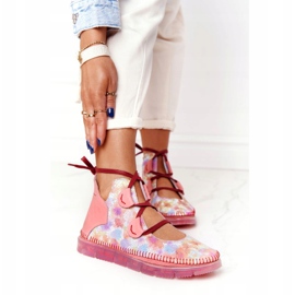 Ženske kožne čizme Maciejka Pink 04457-15 plava narančasta ružičasta zelena žuta boja 1