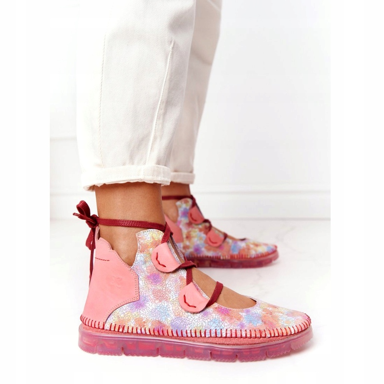 Ženske kožne čizme Maciejka Pink 04457-15 plava narančasta ružičasta zelena žuta boja 2