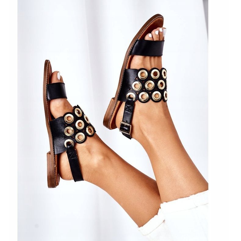 Lewski Shoes Kožne otvorene sandale Lewski Cipele 3042 Crna 1