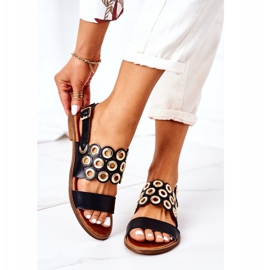 Lewski Shoes Kožne otvorene sandale Lewski Cipele 3042 Crna crno 2