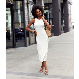 Suede Sandale na visoku petu S.Barski LJ432-1 Bež 2