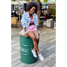 PS1 Ženske tenisice s logom Bijelo-ružičasti slobodni dan bijela ružičasta 1