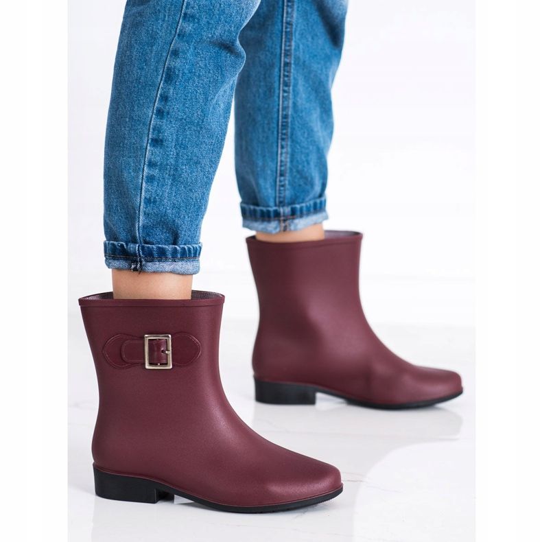 SHELOVET Gumene galoše s kopčom crvena 1