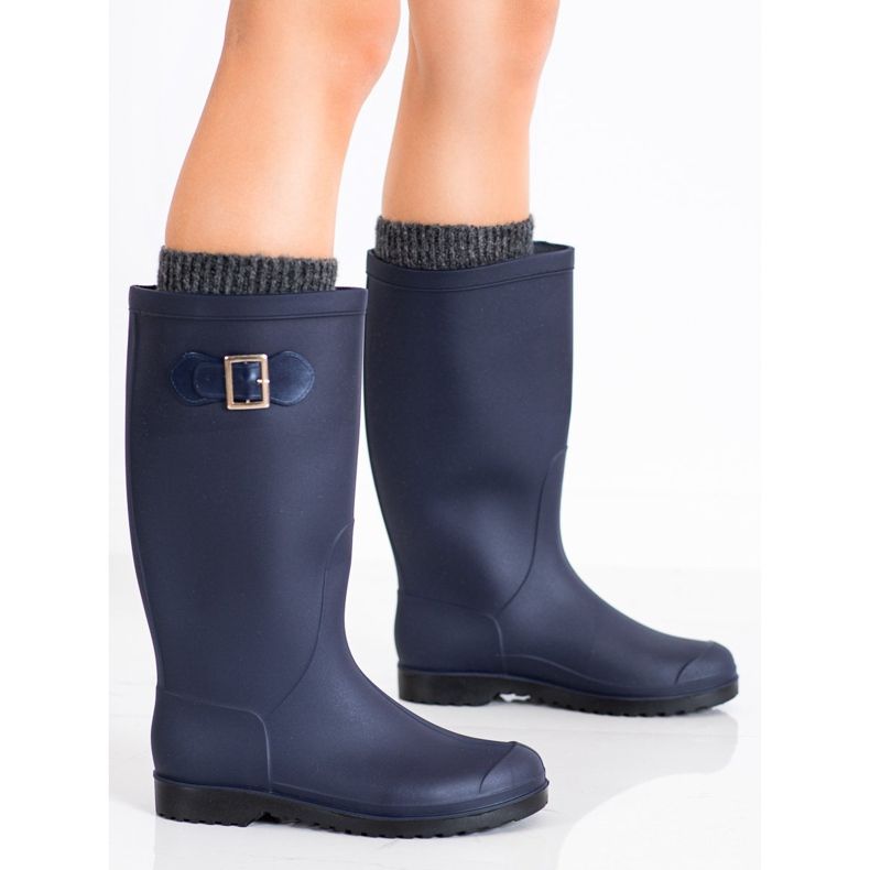 SHELOVET Visoke gumene galoše mornarsko plava plava 1