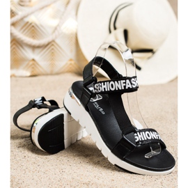 Filippo Kožne modne sandale crna 1