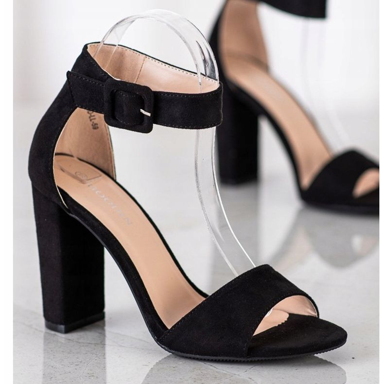 Goodin Crne sandale na visokom položaju crno 1