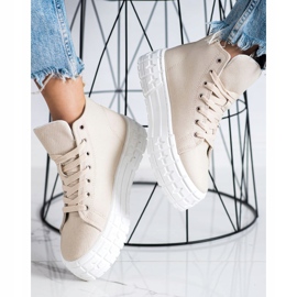 Goodin Tenisice visoke mode bež 1