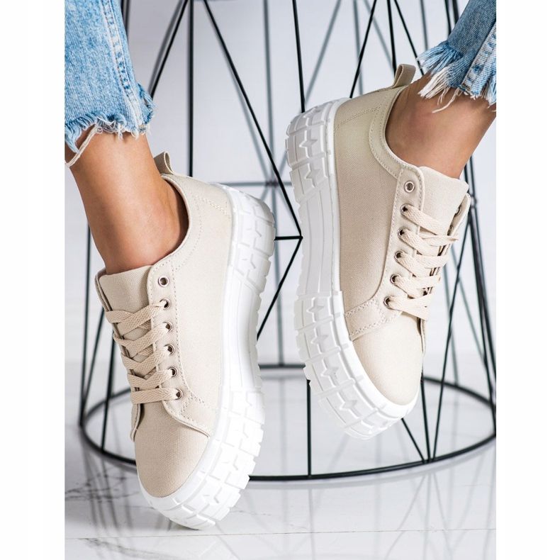 Goodin Bež modne cipele Tenisice smeđa 1