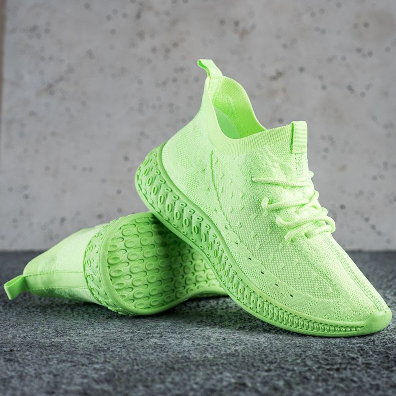 SHELOVET Zelene tenisice od tekstila zelena 1