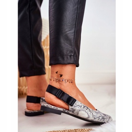 Ženske balerinke Sergio Leone Grey Snake BL615 Lilon bež crna siva 2