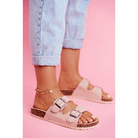 EVE Ženske papuče na plutu sa kopčama Pink Si Senor ružičasta 3