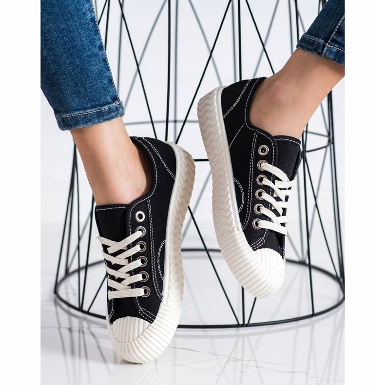 SHELOVET Tenisice na platformi crna 2