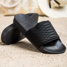 SHELOVET Crne tekstilne papuče crna 1