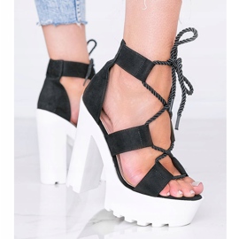 Crne sandale na debeloj platformi Hera crno 1