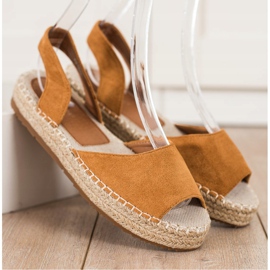 Ideal Shoes Klizne espadrile smeđa 1