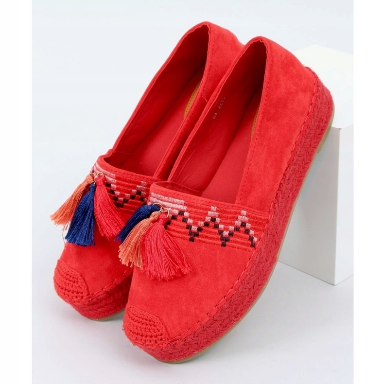Crvena 1735 espadrile s crvenim resama 1