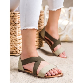 Sergio Leone Udobne klizne sandale Sergia Leonea zelena 1