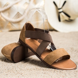 Sergio Leone Udobne klizne sandale Sergia Leonea smeđa 1